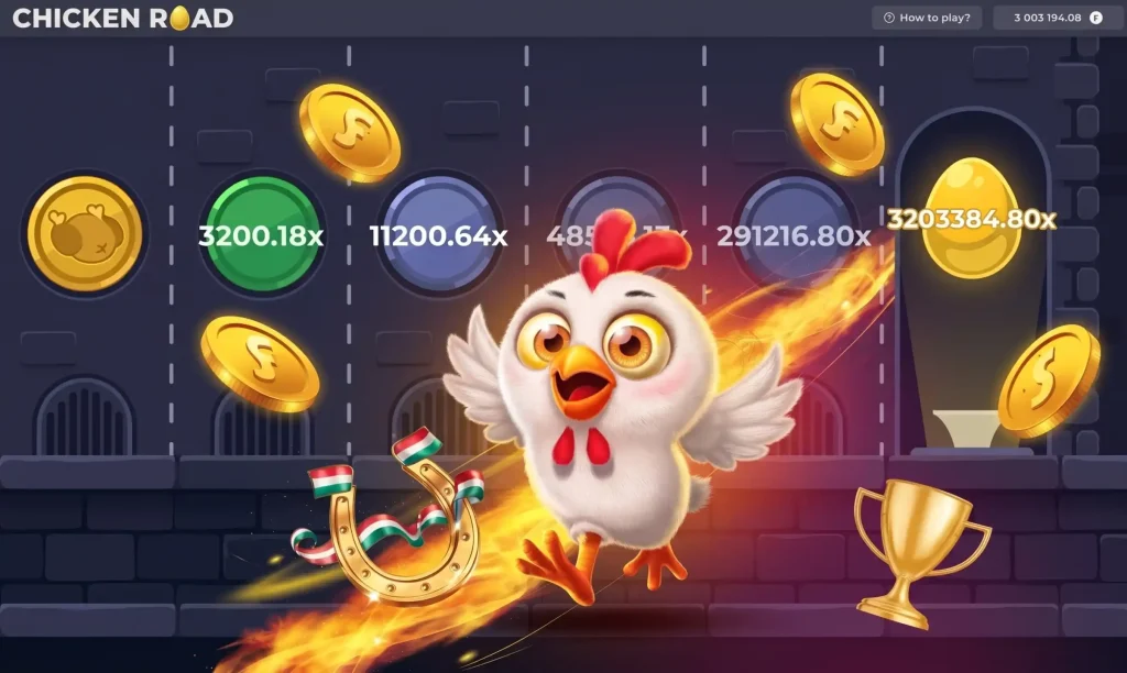 Chicken Road game interface showing multiplier and gameplay controls